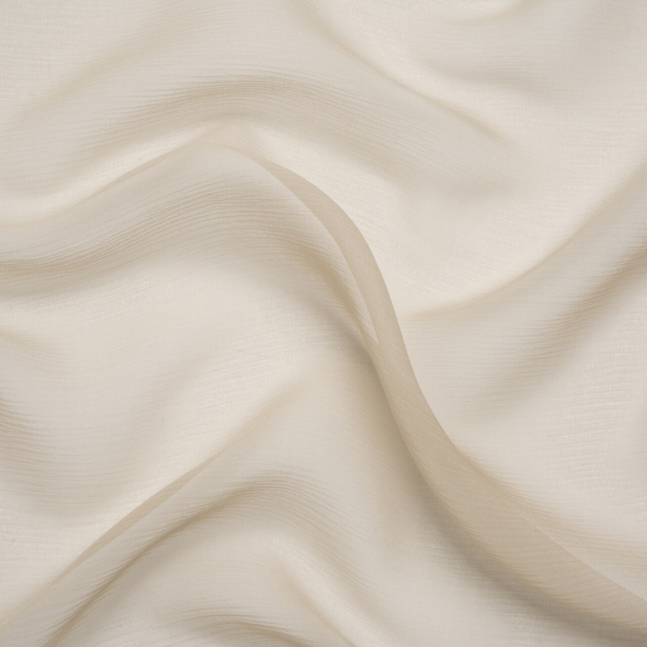 1 Yard Crinkled Silk Chiffon Feather Gray Lightweight Sheer Fabric 43" Wide